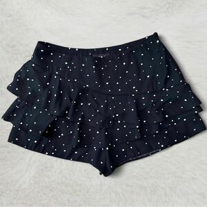 NEW River Island Black & White Polka Dot Ruffle Shorts Skort- Size 10 Summer